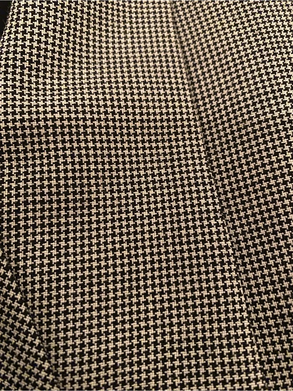Vintage 90s Double-Breasted Gray Men's Suit Jacket & Trousers houndstooth 42R